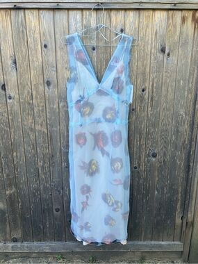 NWT Power blue floral Zara dress